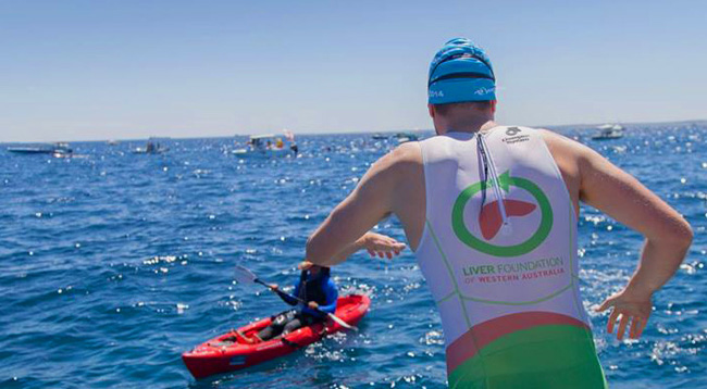 KATIE IS DOING THE ROTTO SWIM FOR THE LIVER FOUNDATION